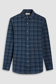 Jules Plaid Long Sleeve OoohCotton Shirt in Peacock