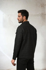 Shacket Houndstooth in Black