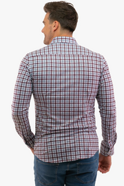 Long-Sleeved Checked Sport Shirt in 2 Colours