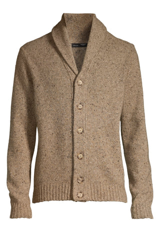 Shawl-Collar Cardigan in 2 Heathered Finishes