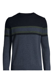 Long-Sleeved Striped Crew-Neck Sweater in 2 Colours