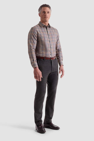 Julian Long Sleeve Woven Shirt in Mahogany