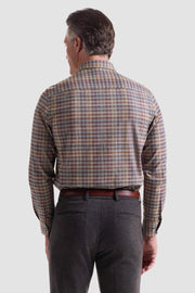 Julian Long Sleeve Woven Shirt in Mahogany