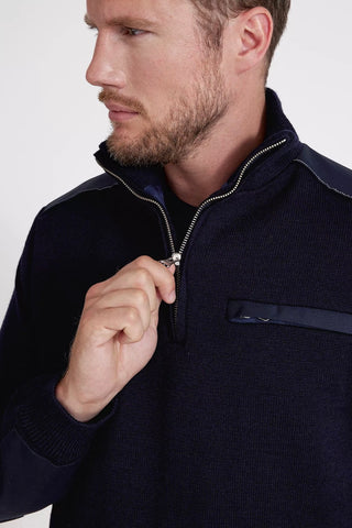 Timmy Windproof Turtleneck Sweater in Navy