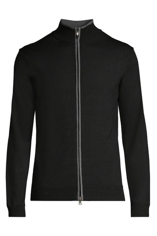 Long Sleeve Full Zip Sweater in 2 Colors