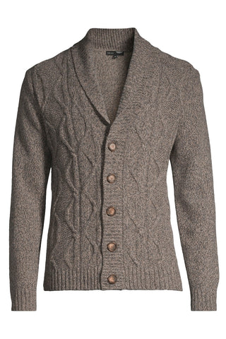 Long Sleeve Cardigan with Shawl Collar in 2 Colors