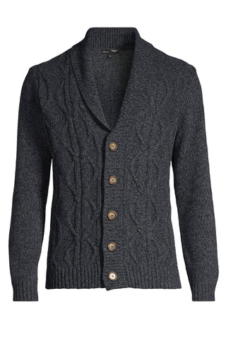 Long Sleeve Cardigan with Shawl Collar in 2 Colors