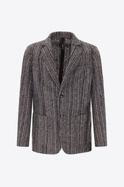 Bradford Multi Stripe Knit Sport Coat in Medium Grey