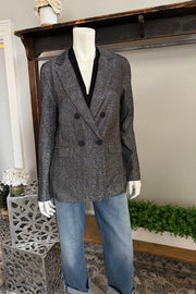 Sequin Blazer in Silver