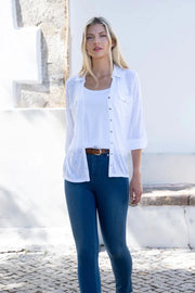 Fine Knit Shirt Style Top in 2 Colours