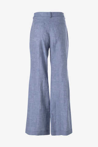 Wide Leg Denim Pant in Light Blue