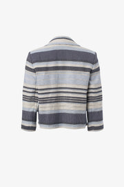 Cropped Jacket in Blue Multi