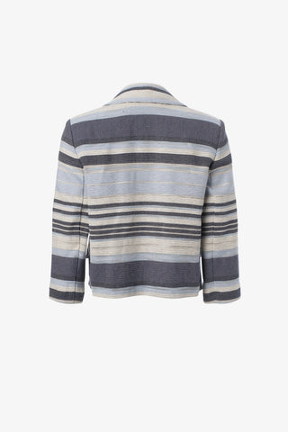 Cropped Jacket in Blue Multi