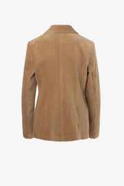 Corduroy Double Breasted Jacket in Camel