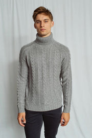 Kano Cable-Knit Turtleneck Sweater in 2 Colours