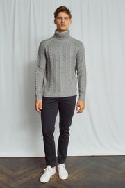 Kano Cable-Knit Turtleneck Sweater in 2 Colours