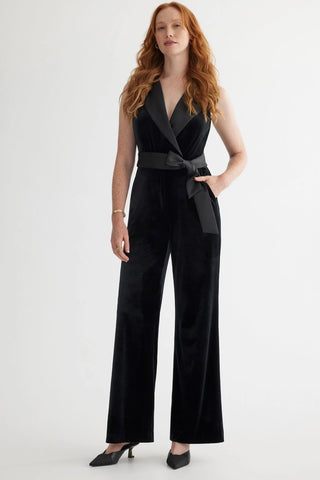 Velvet Jumpsuit in Black