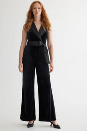 Velvet Jumpsuit in Black