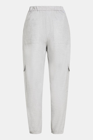 Brushed Trousers in Light-Grey Mélange