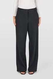 Cloe Pant in Dark Grey Pinstripe