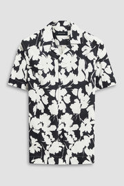 Jackson Short-Sleeved Camp Shirt in Black