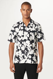 Jackson Short-Sleeved Camp Shirt in Black