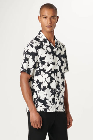 Jackson Short-Sleeved Camp Shirt in Black