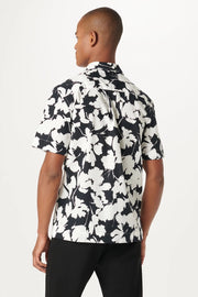 Jackson Short-Sleeved Camp Shirt in Black