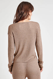 Georgie Cashblend Ribbed Sweater With Narrow Cuffs in 2 Colours