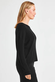 Georgie Cashblend Ribbed Sweater With Narrow Cuffs in 2 Colours