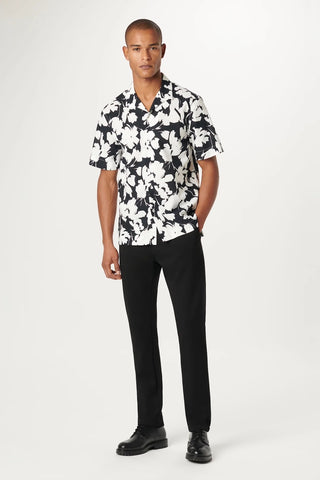 Jackson Short-Sleeved Camp Shirt in Black