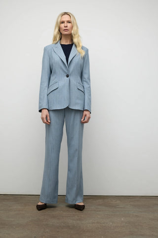Pinstripe Bell Sleeve Jacket
