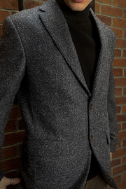 Conway Sports Jacket in Grey-Blue Tweed