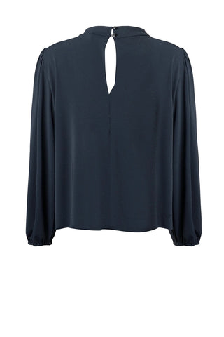 Long-Sleeved Matte-Jersey Blouse in 2 Colours