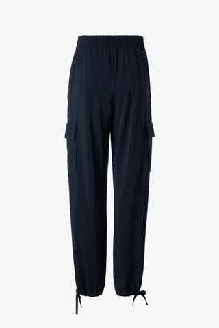 Matte Jersey Cargo Pants in Navy