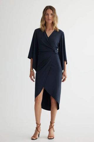 Draped Dress With Side Knot in 2 Colours
