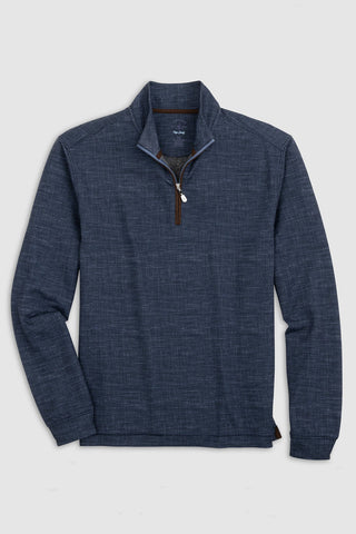 Hartford Heathered Quarter-Zip Pullover in 2 Colours