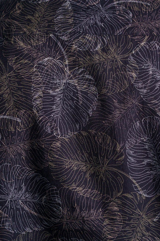 Nova Jungle Monstera Short Sleeve Shirt in Black