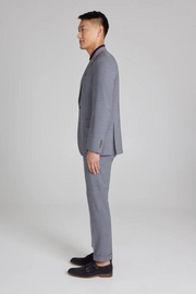 Light Grey Neat Dean Wool Stretch Suit