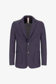 Gallia Jersey Jaquard Stretch Jacket in Blue