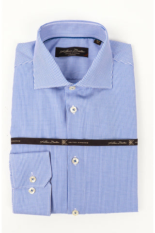 Microcheck Long-Sleeved Contemporary-Fit Dress Shirt in 2 Colours