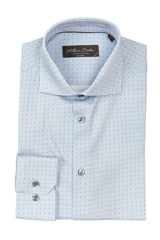 Long-Sleeved Dot Pattern Dress Shirt