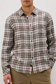 Lennox Long Sleeve Casual Shirt in Brushed Finish