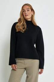 Lupi Mock Neck Knit Sweater in 2 Colors