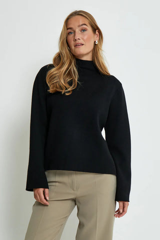 Lupi Mock Neck Knit Sweater in 2 Colors