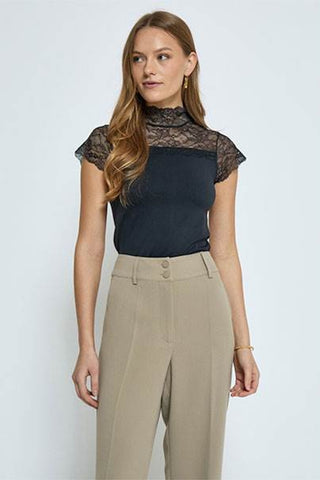 Vanessa Short Sleeve High Neck Shirt