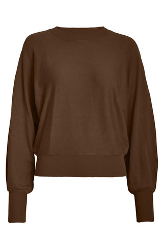 Dana Bat Sleeve Crew Neck Sweater in 2 Colors