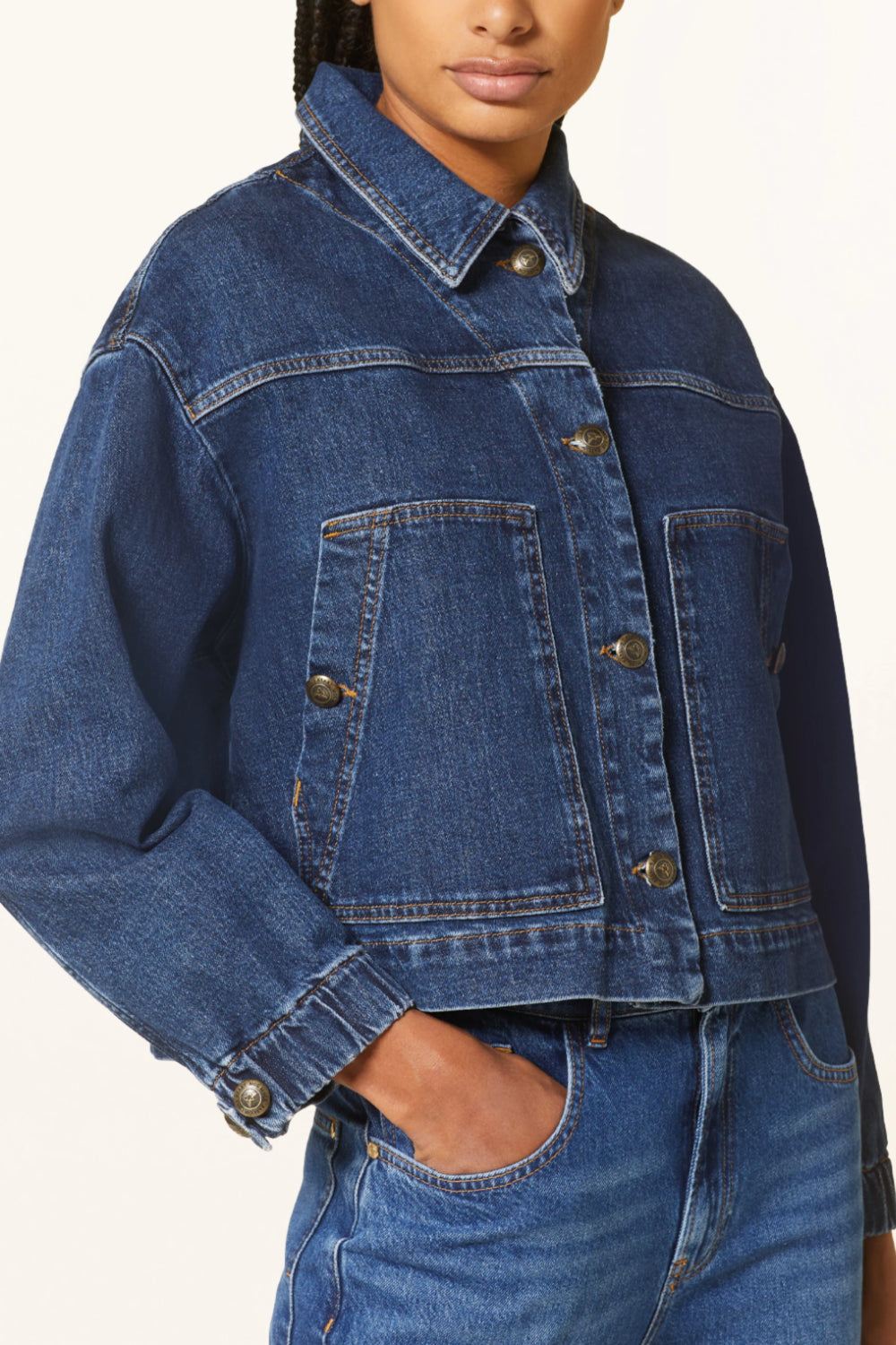 Carrish Denim Jacket in Navy Denim – chrisjameskingston