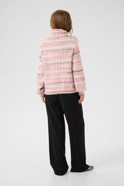 Marble Rollneck Sweater in Pink Mix