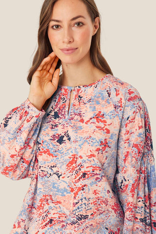 Danette Long-Sleeved Top in Multicolour Print